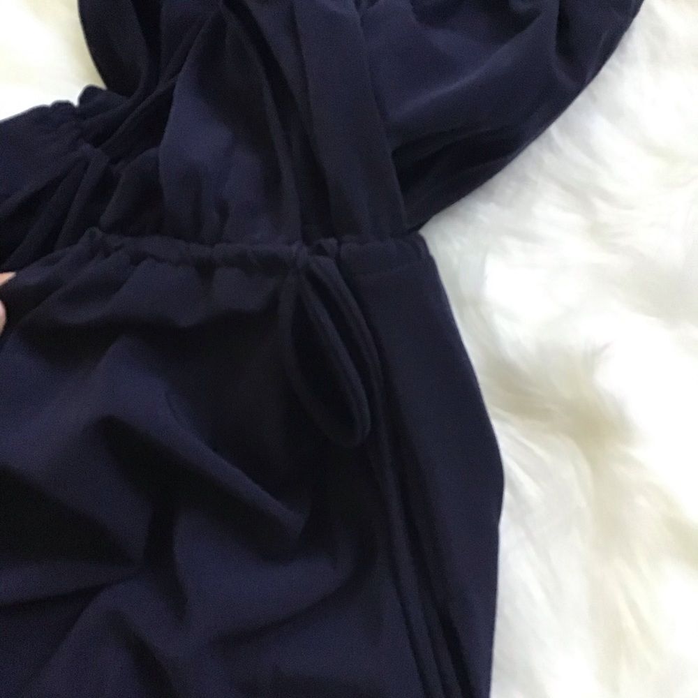 NWT Forest Lily Navy Blue Jumpsuit Spaghetti Strap XS - Picture 6 of 6
